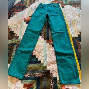 Rare! Vintage Over-Washed Teal Wrangler Jeans Size 26